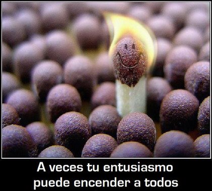 Cerilla encender entusiasmo